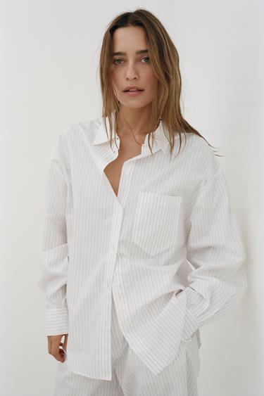 CAMICIA DA PIGIAMA A RIGHE - righe di Zara