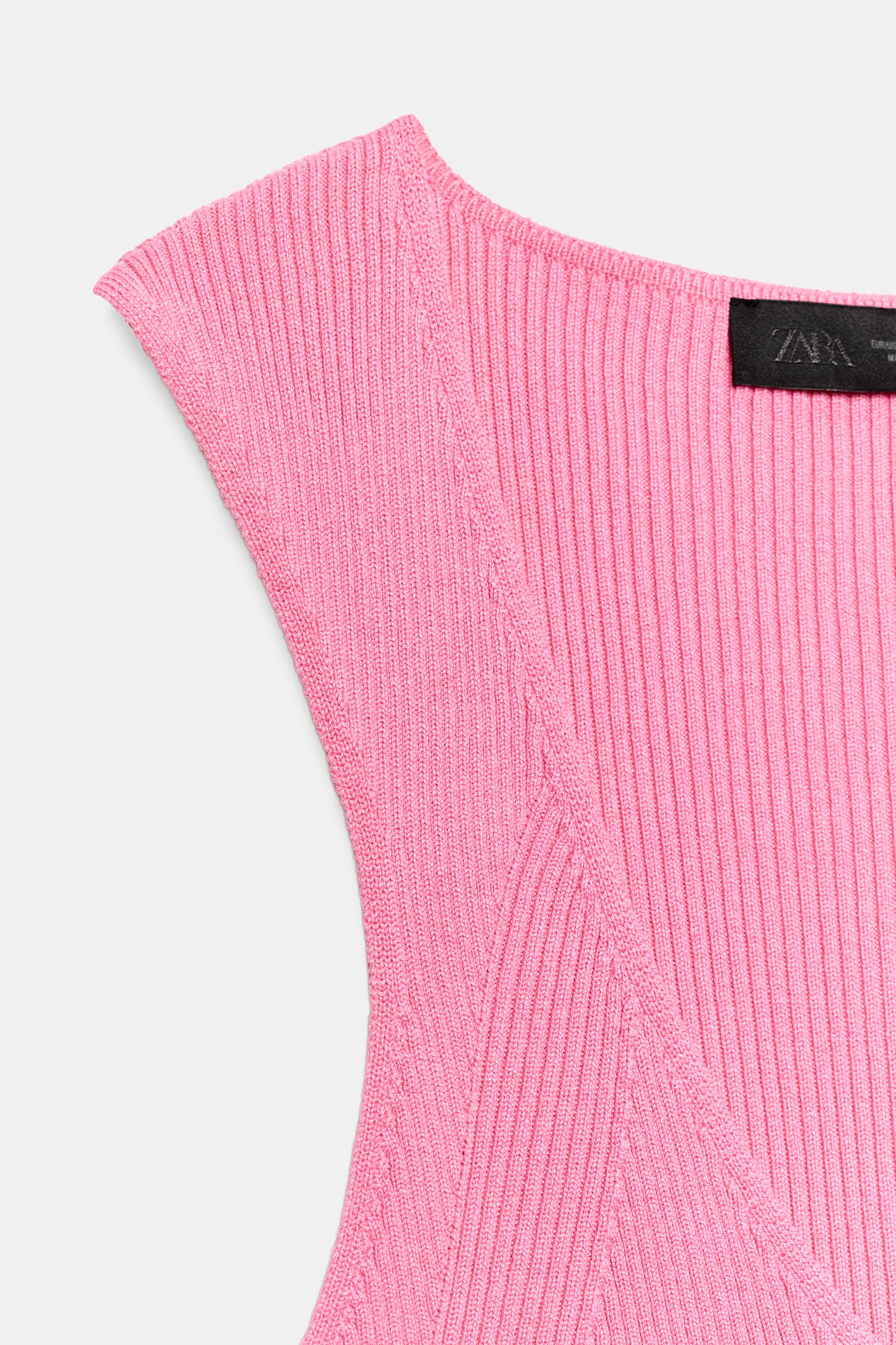 V-NECK RIB KNIT TOP
