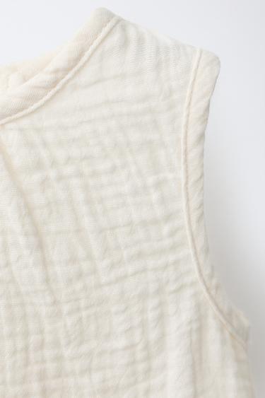 BLOUSE TEXTURÉE EN DENTELLE - Écru de Zara - Image 2