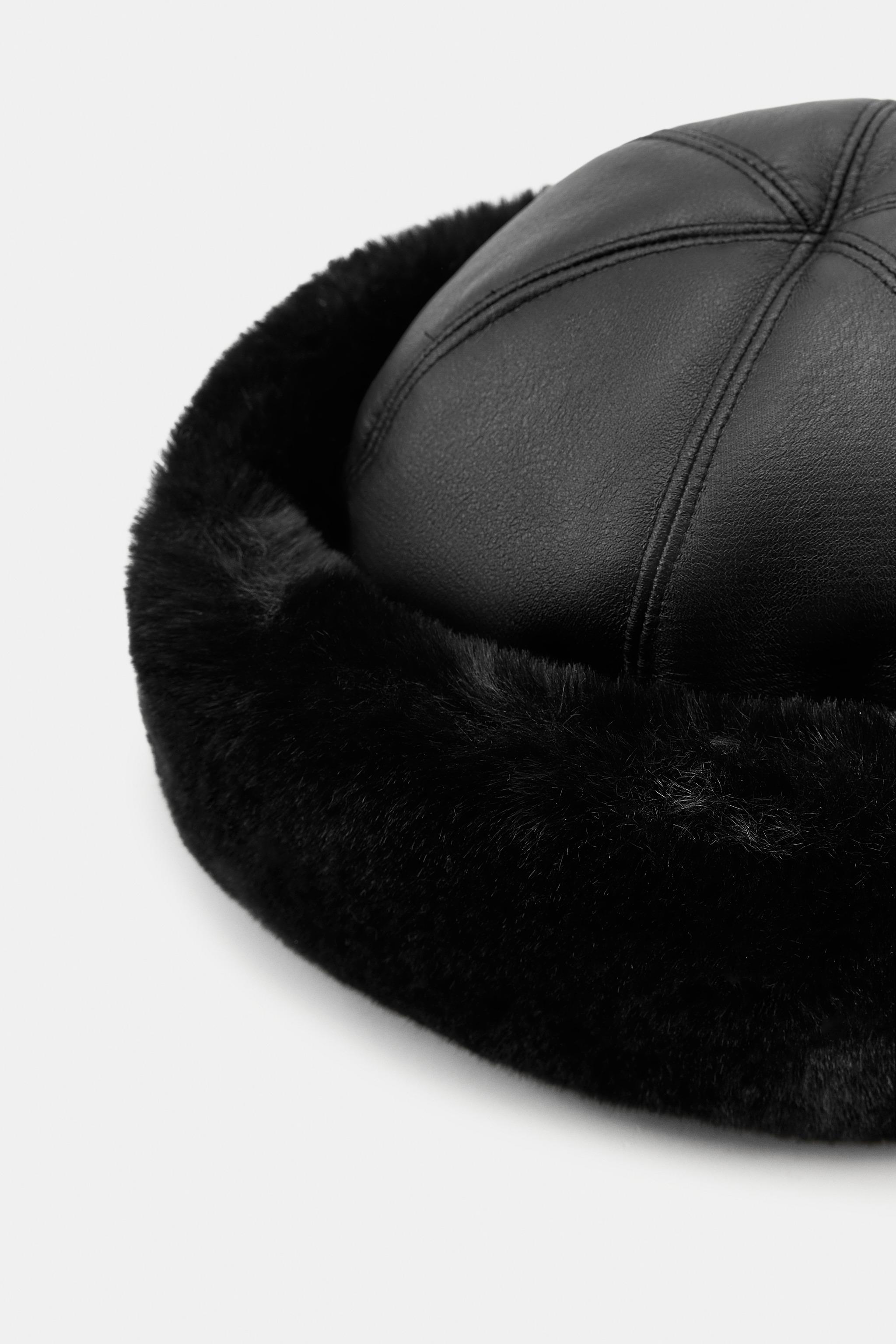 DOUBLE FACED FAUX FUR HAT
