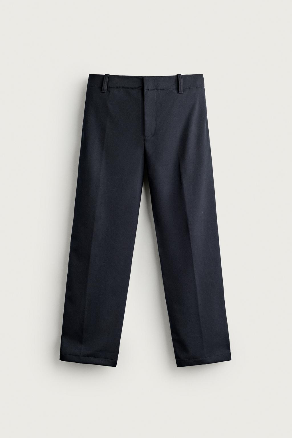 STRAIGHT-LEG TROUSERS WITH TABS