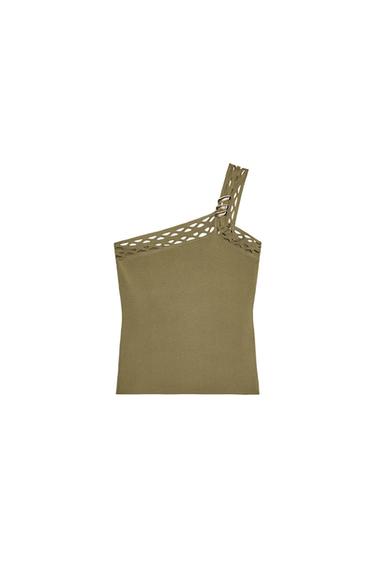 ASYMMETRISCHES STRICKTOP - Grün von Zara - Bild 0