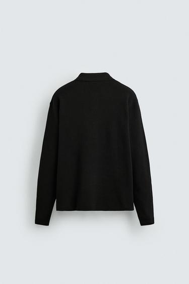 POLO EN MAILLE DOUCE - Noir de Zara - Image 7
