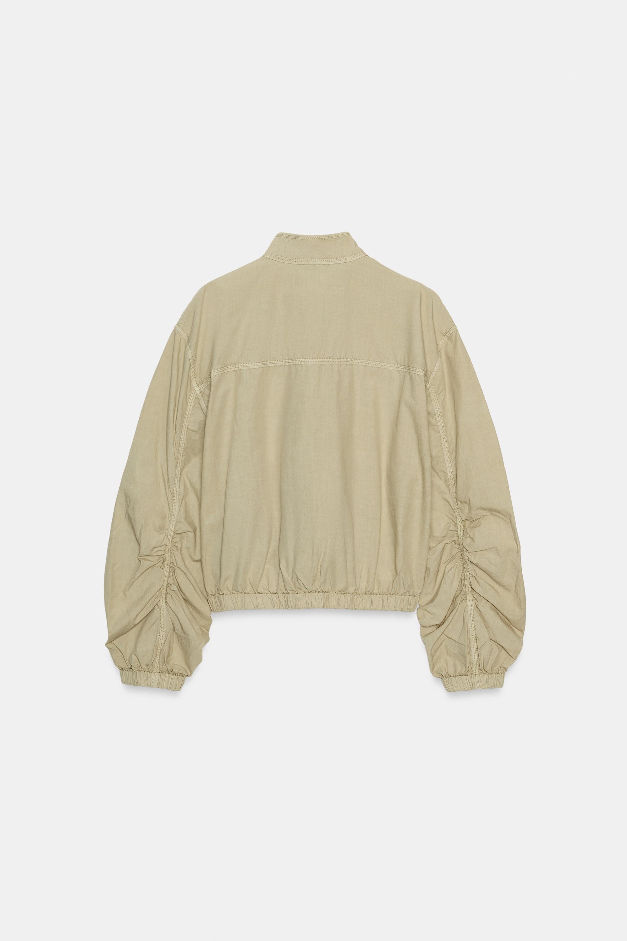 WASHED EFFECT POPLIN JACKET