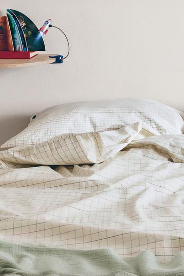 CHILDREN'S CHECK COTTON DUVET COVER - Multicoloured by Zara