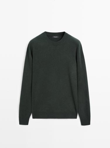 Zara Wool blend crew neck sweater - Bottle green