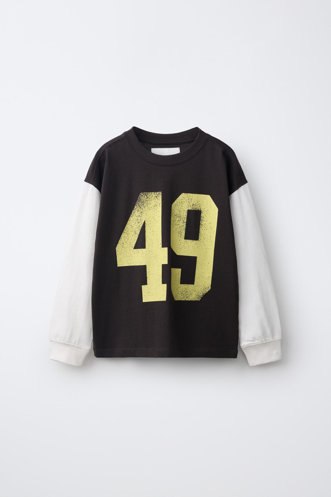 COLOR BLOCK PRINT T-SHIRT — Dark anthracite