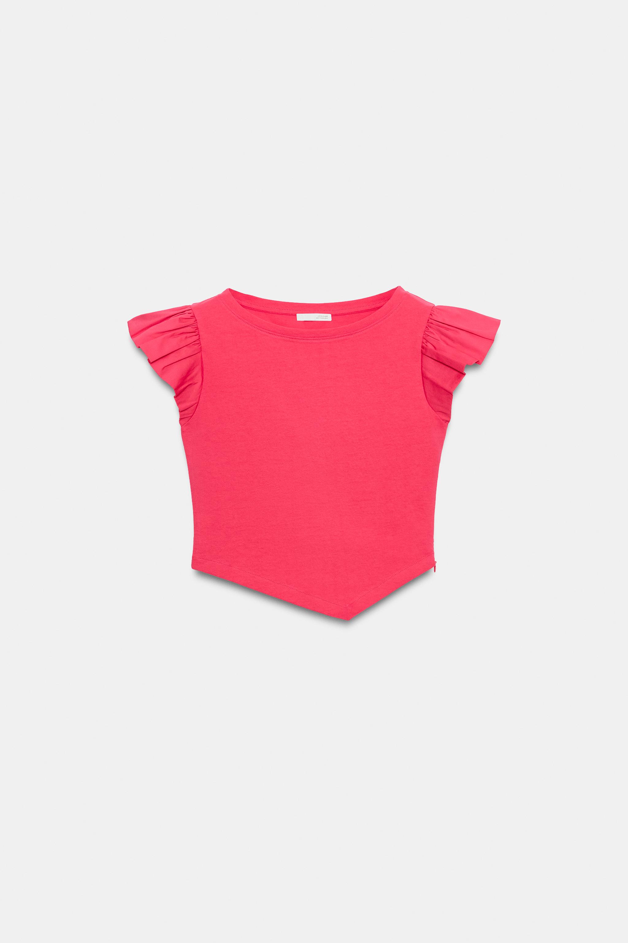 FIRFIRLI KISA KOLLU T-SHIRT - Görsel 2