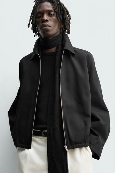 BLOUSON STRUCTURÉ À ZIP - Noir de Zara - Image 4