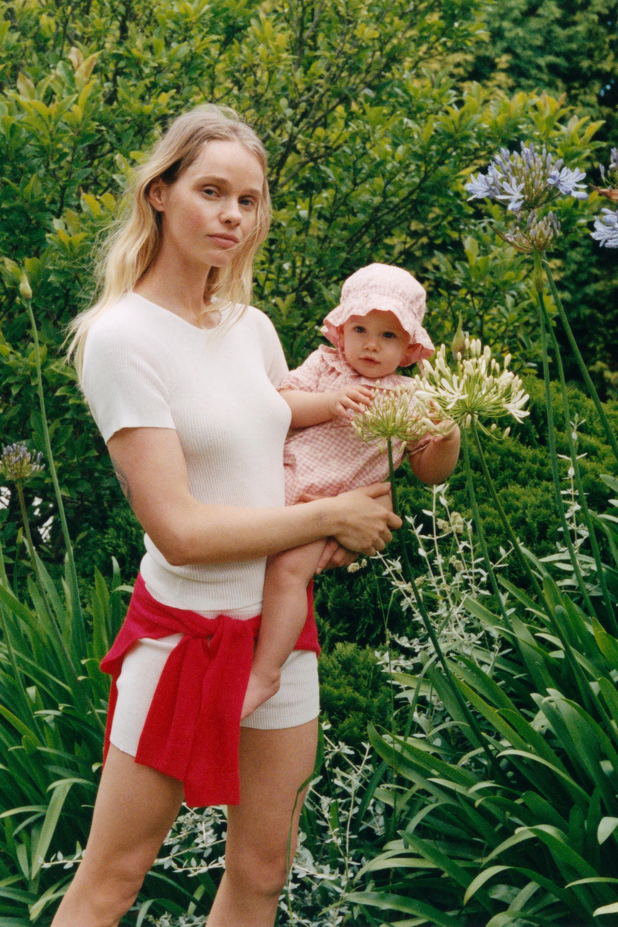 Боди GINGHAM FLOWERS для детей, вышивка — Zara — фото 6