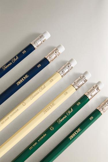 SET OF TENNIS PENCILS (SET OF 6) - Blue green by Zara - Image 2