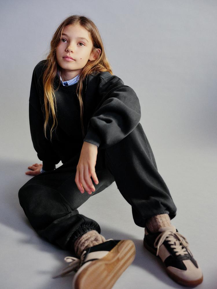 Zara Kids Collection Girls Black Leggings size 13/14 164cm Front
