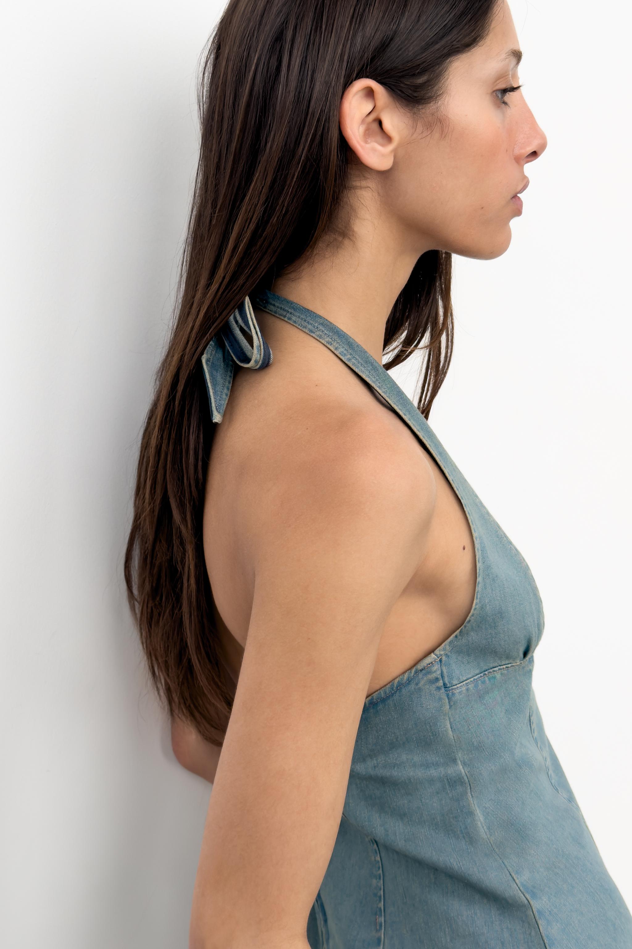 Женские платья Zara MINI HALTER DRESS — фото 4