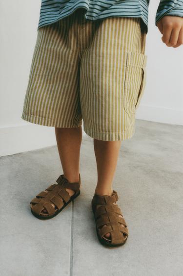 КОЖАНЫЕ САНДАЛИИ BAREFOOT — ТЕМНЫЙ РЫЖЕВАТО-КОРИЧНЕВЫЙ от Zara