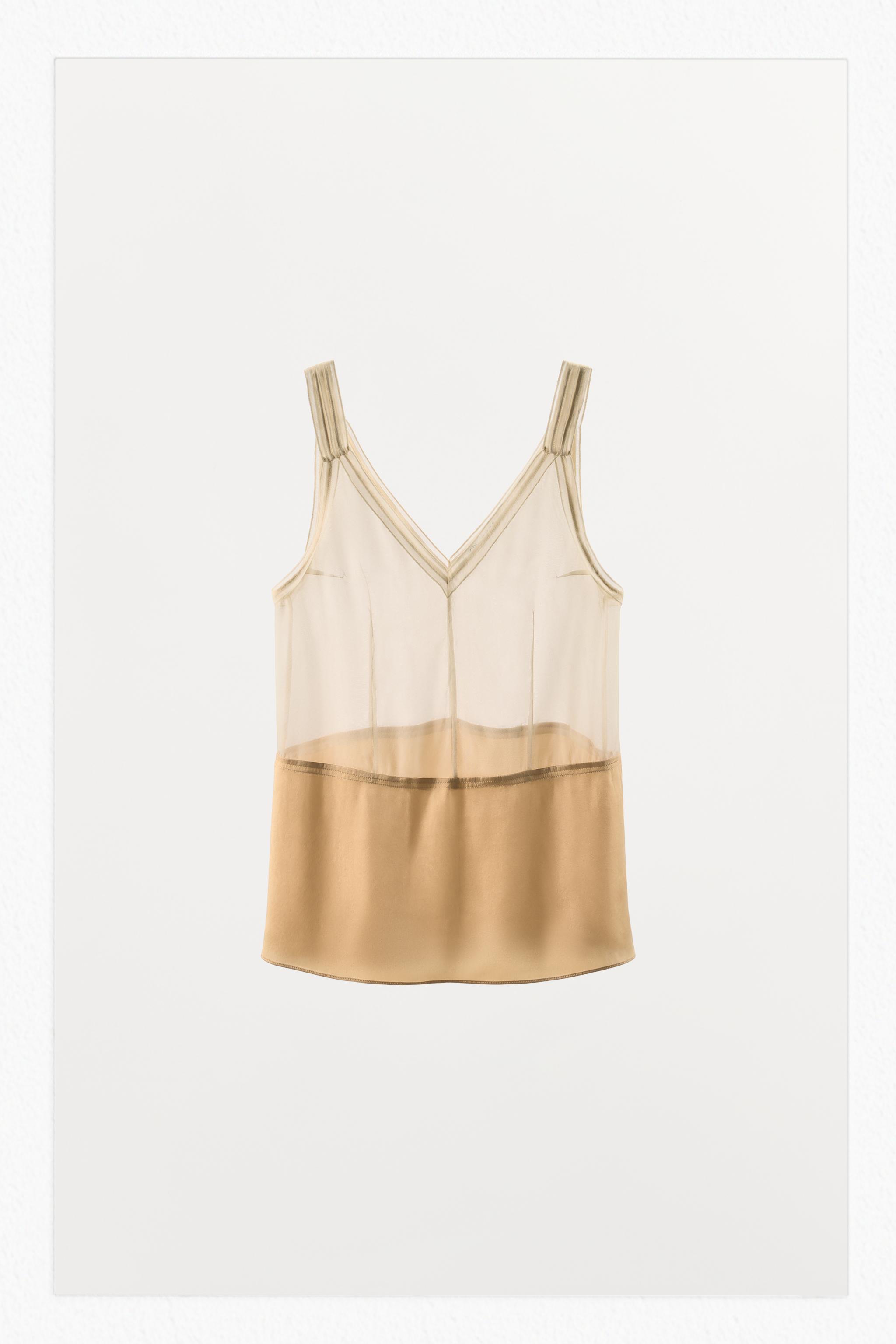 100% SILK STRAP TOP