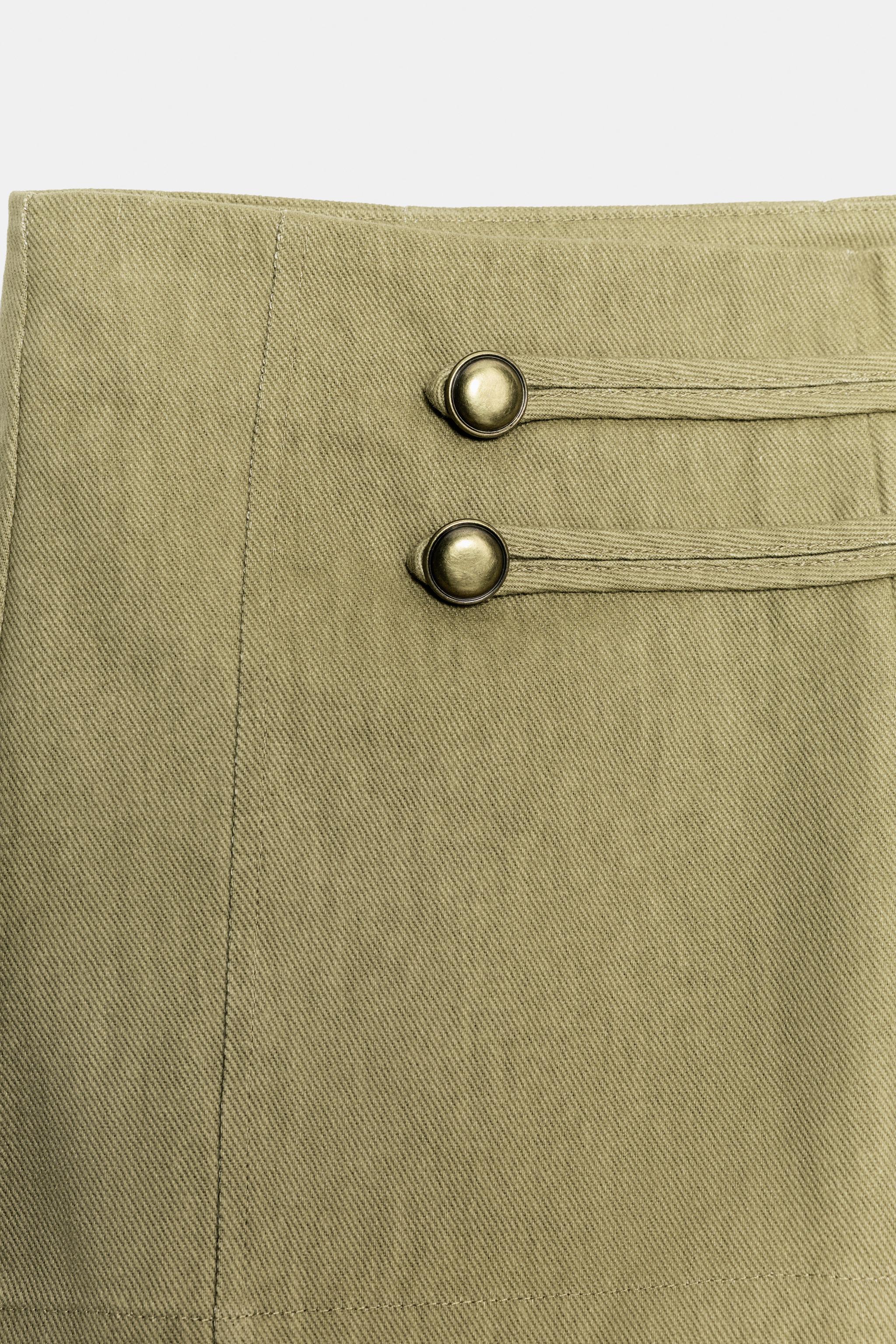 Женские шорты Zara BUTTON MINI SHORTS — фото 6