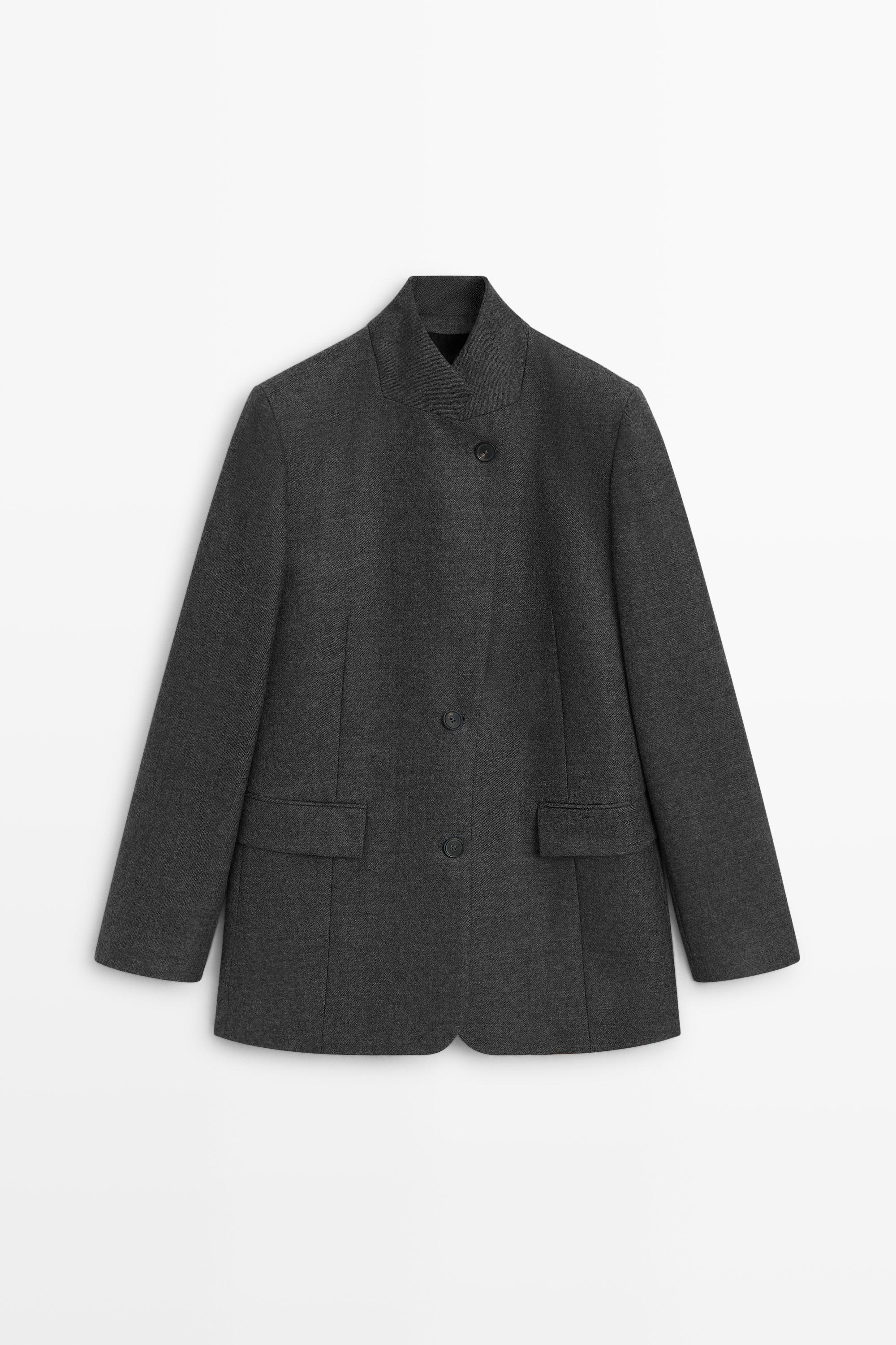 Veste de costume en flanelle 100 % laine