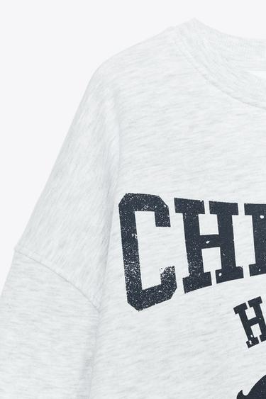 SWEATSHIRT WITH BETTY BOOP© PRINT - Grey marl by Zara - Image 7