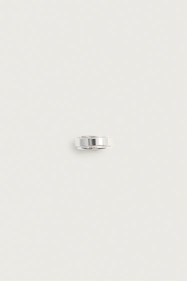 ANILLO METÁLICO EFECTO SUPERPOSICIÓN - Plata de Zara