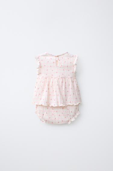 FLORAL ROMPER DRESS - Light ecru by Zara - Image 1