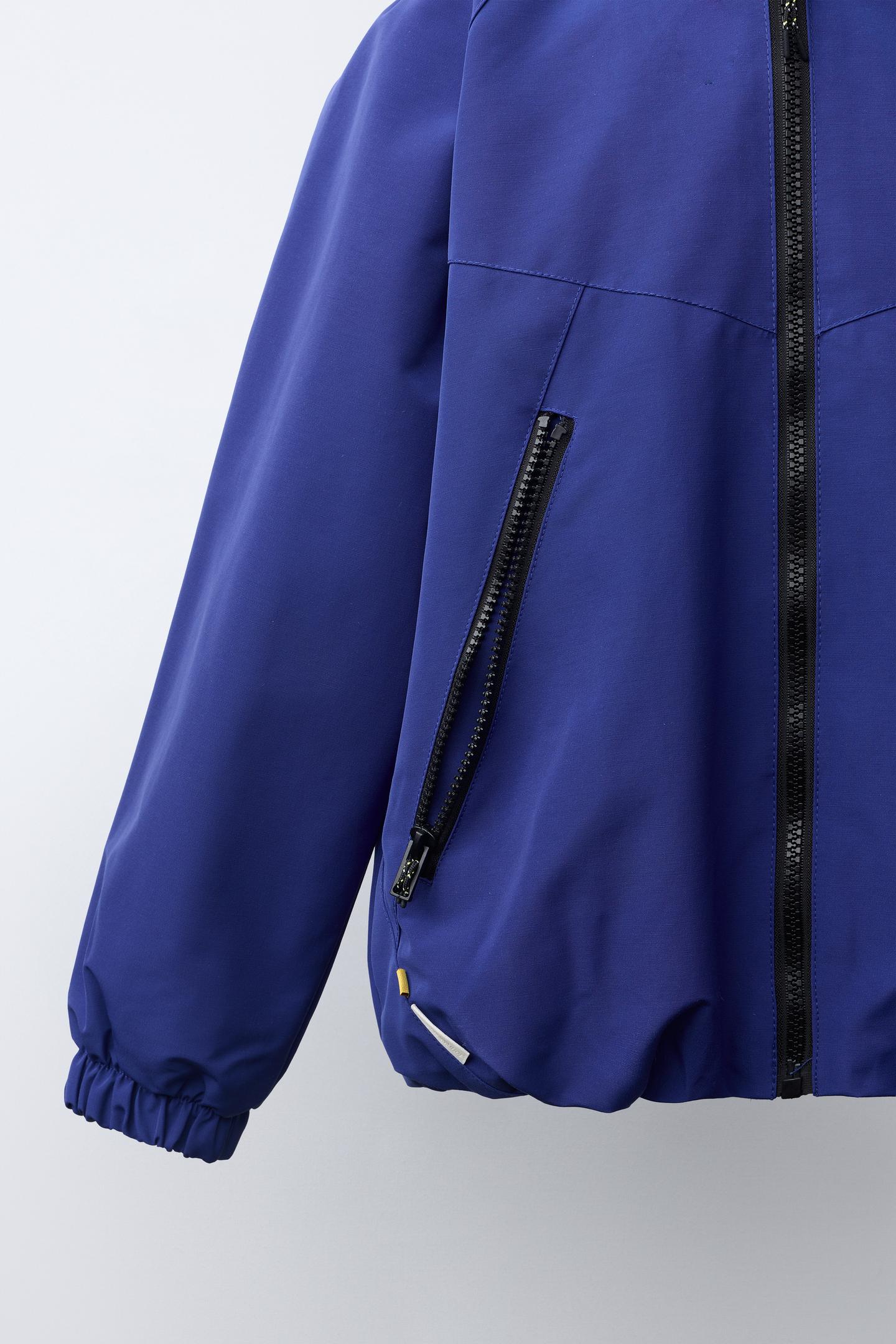 Детская куртка Zara Technical Hoodie Jacket, цвет: Голубоватый — фото 6