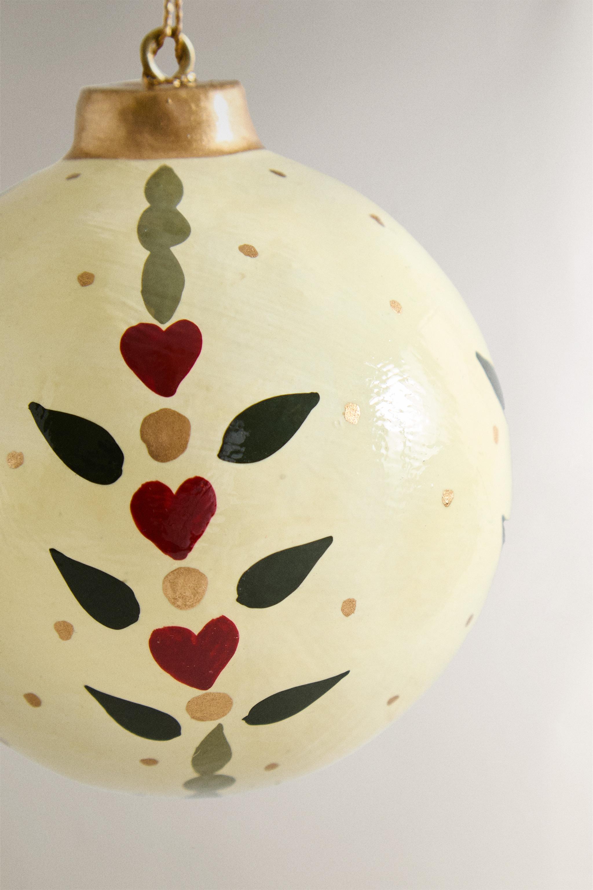 PAPIER-MÂCHÉ BALL CHRISTMAS TREE ORNAMENT