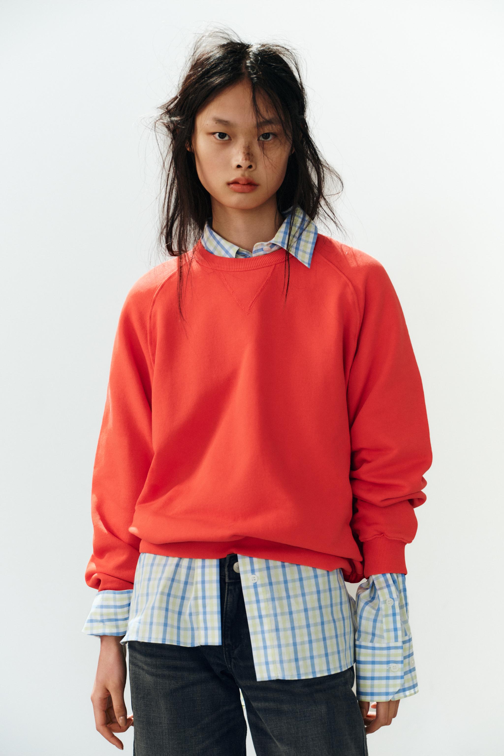 Zara SOLUK EFEKTLİ SWEATSHIRT görsel 8
