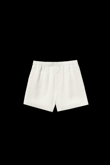 100% HEMP BERMUDA SHORTS - Sand by Zara
