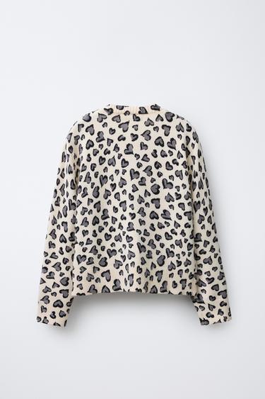 HEART CARDIGAN - Ecru / Marl by Zara - Image 1