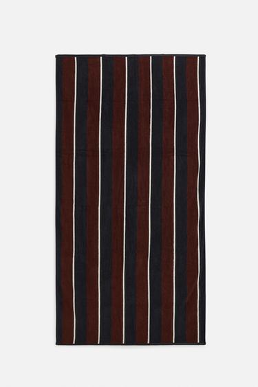 STRIPED BEACH TOWEL - Black / Brown by Zara - Image 0