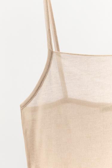 SOFT STRAPPY TOP - Pale pink by Zara - Image 5