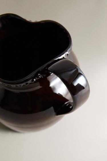 STONEWARE JUG WITH RAISED DESIGN - Brown by Zara - Image 2