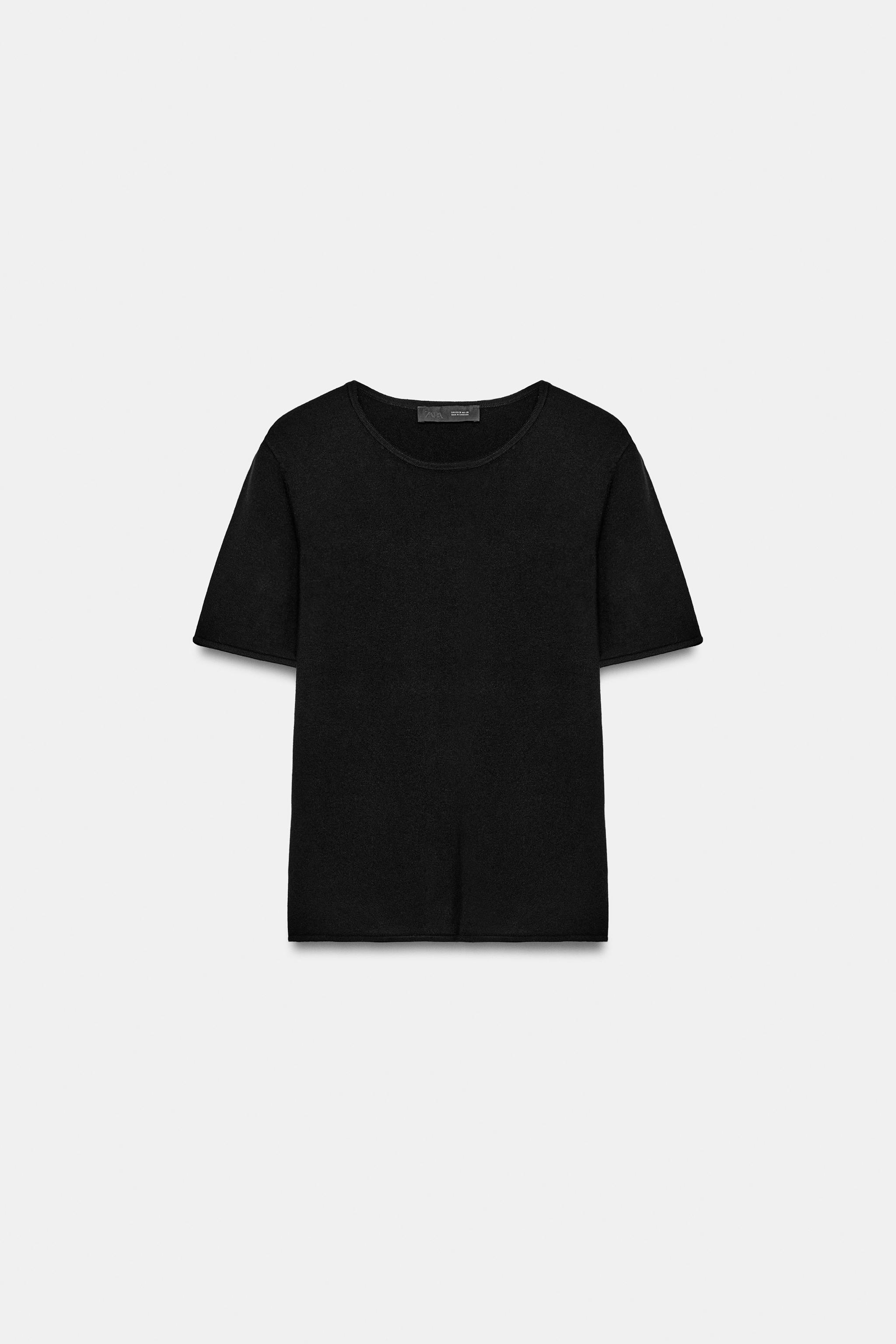 Женские свитеры Zara SHORT SLEEVE KNIT TOP — фото 4