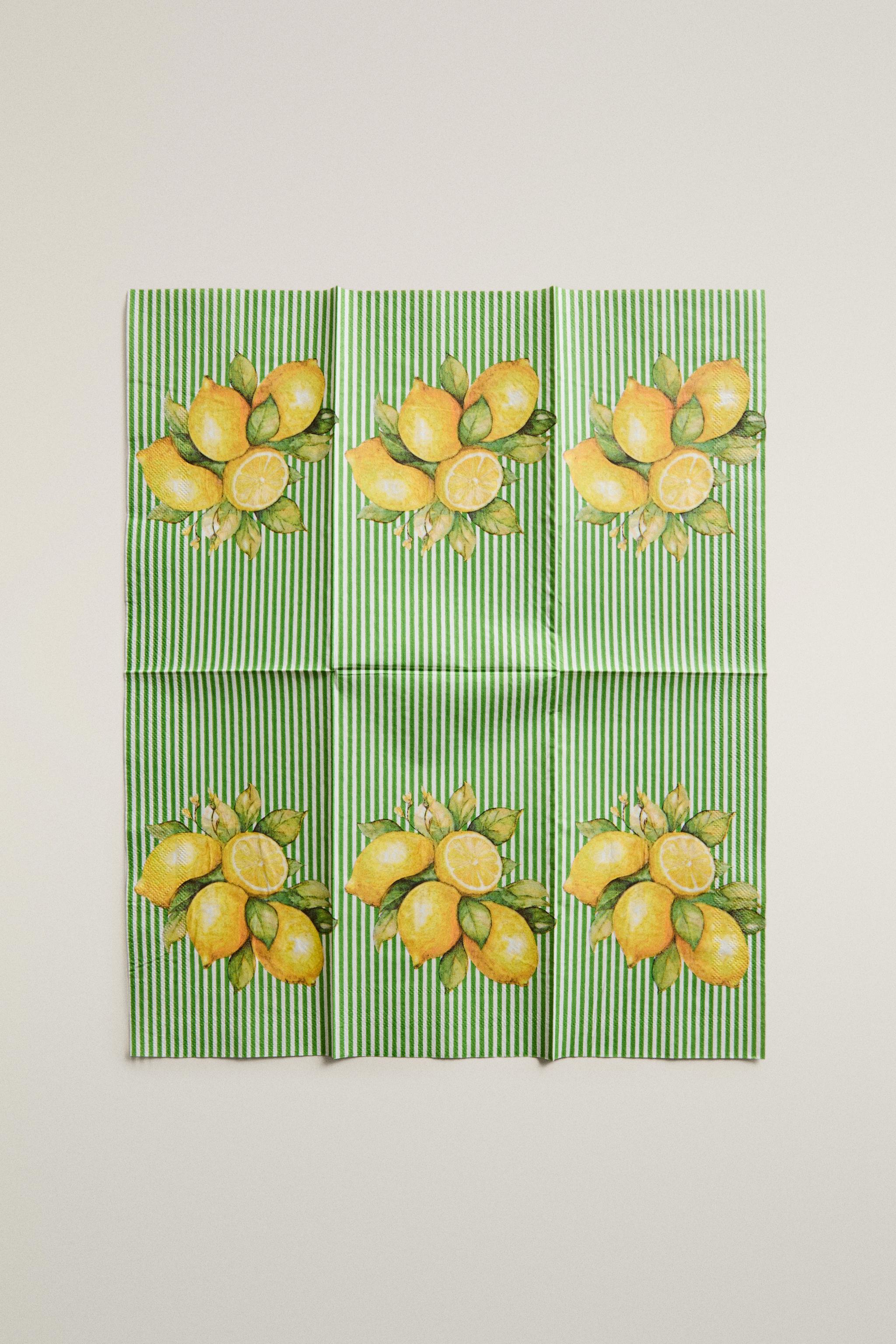 LEMON PAPER NAPKINS PACK (PACK OF 30)