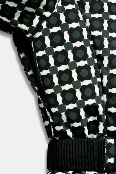 80% DOWN 20% FEATHER PADDED ANORAK WITH HOOD, WATER-RESISTANT, WINDPROOF, RECCO® TECHNOLOGY, SKI COLLECTION - Green / Ecru by Zara - Image 11