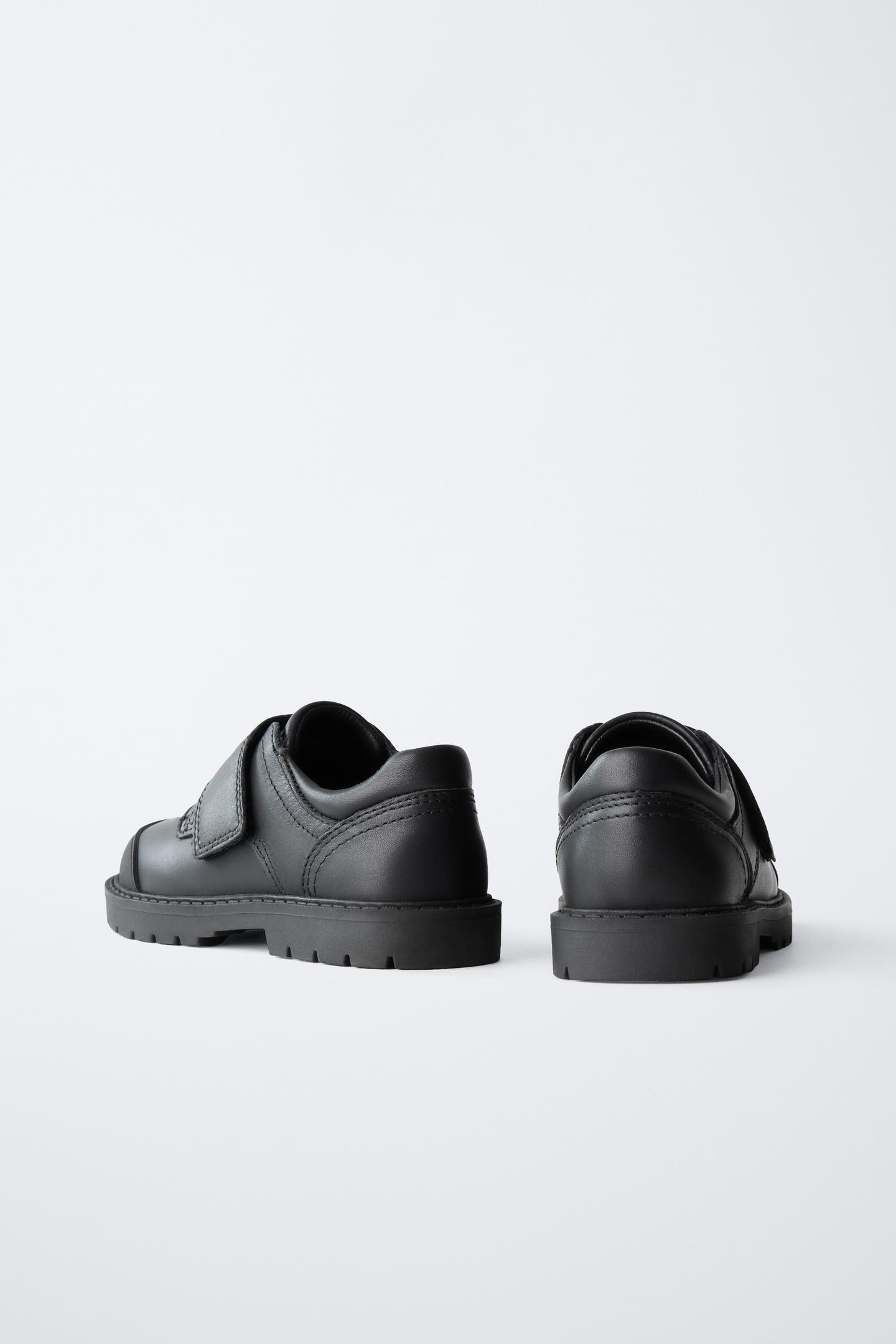 Обувь Zara Leather School Shoes для детей, цвет: Чёрный — фото 6