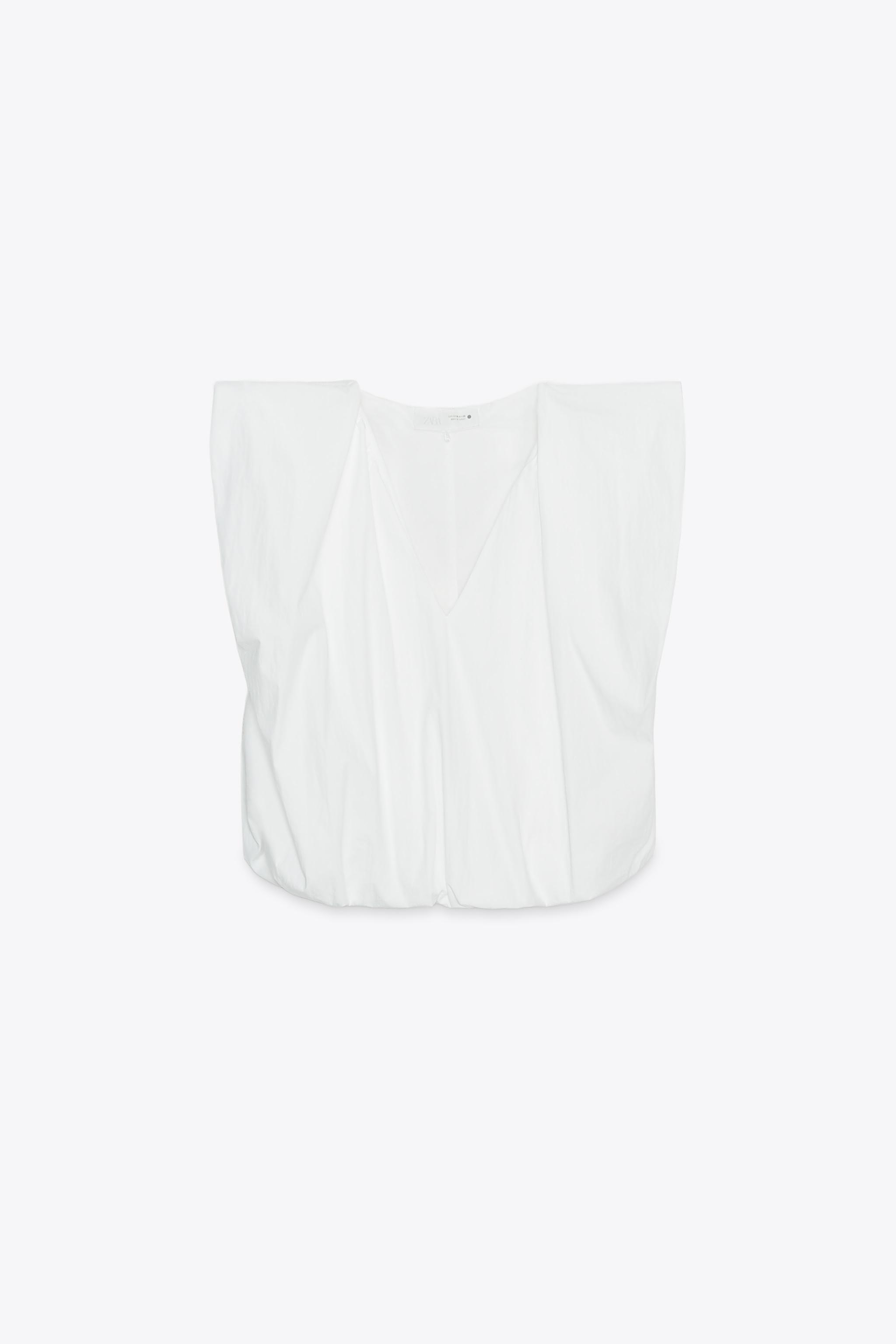 TOP BOUFFANT EN POPELINE ZW COLLECTION