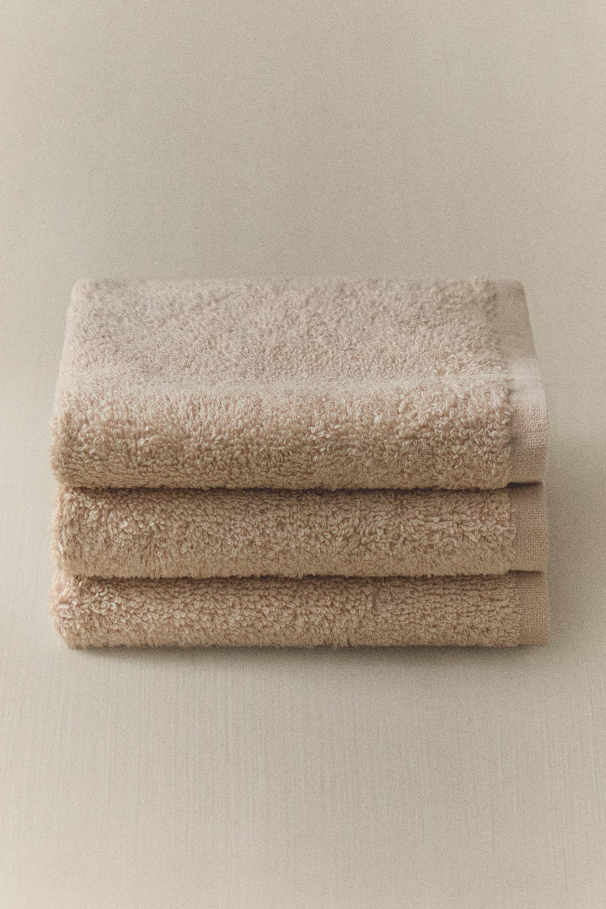 PACK OF COTTON HAND TOWELS (PACK OF 3) — Sand