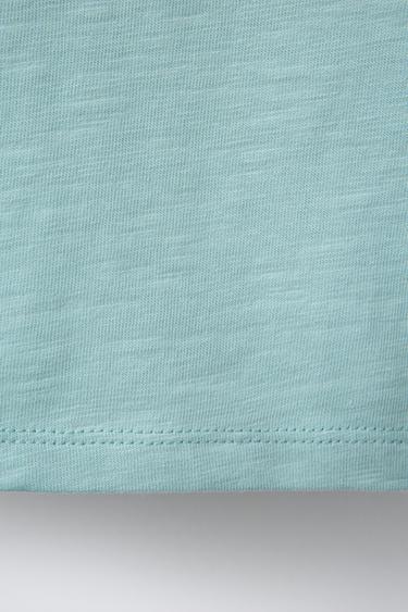 T-SHIRT APPLIQUÉ PALMIER - Bleu / Vert de Zara - Image 3
