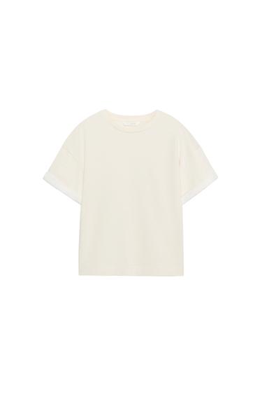 HEAVY COTTON SHORT SLEEVE T-SHIRT - Ecru by Zara