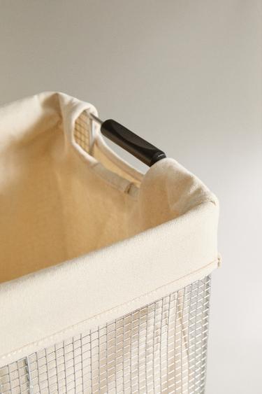 METAL LAUNDRY BASKET - Light grey by Zara - Image 1