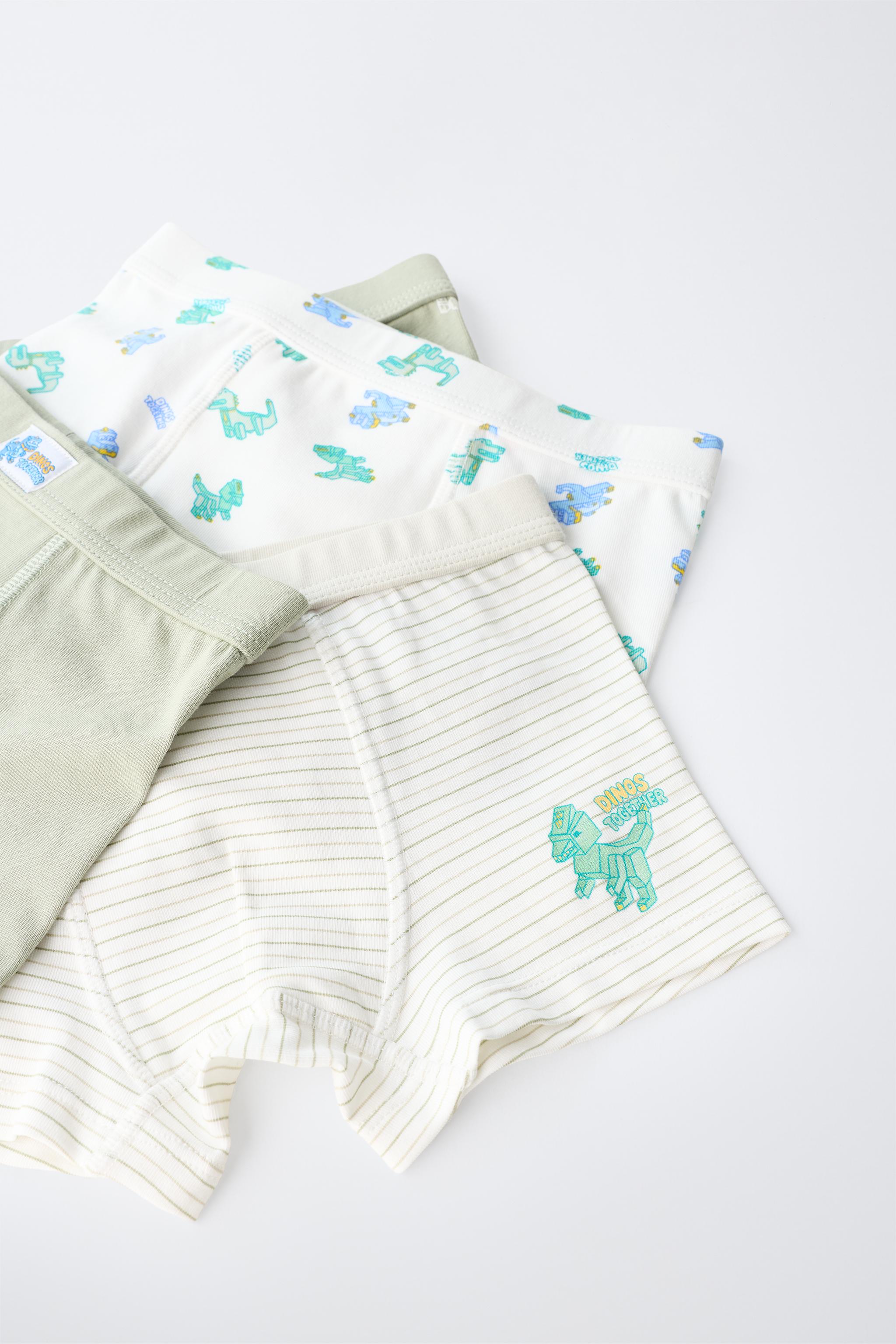 2-6 ANS / LOT DE CINQ BOXERS DINOSAURES