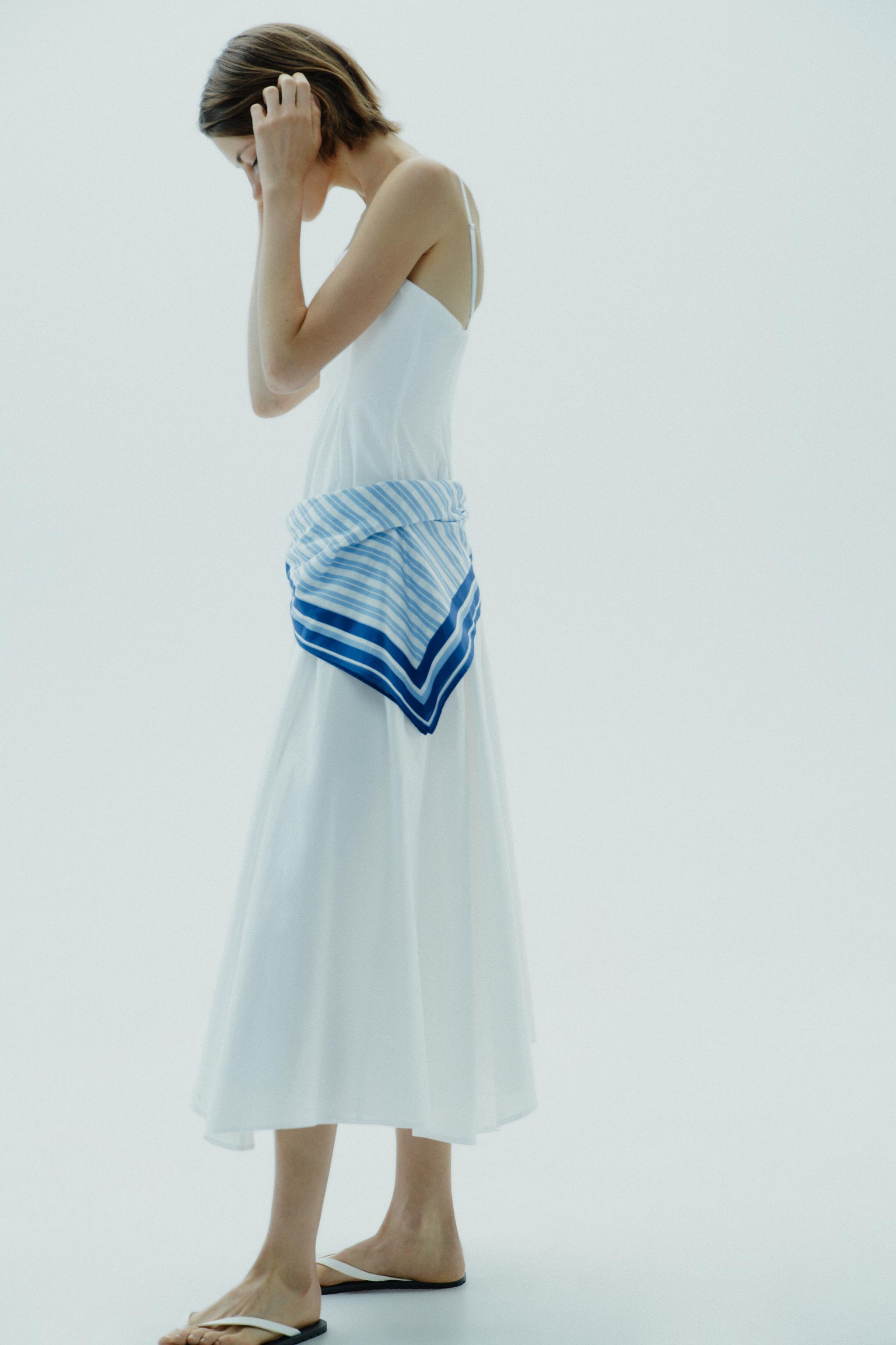 ROBE MIDI FOULARD RAYURES