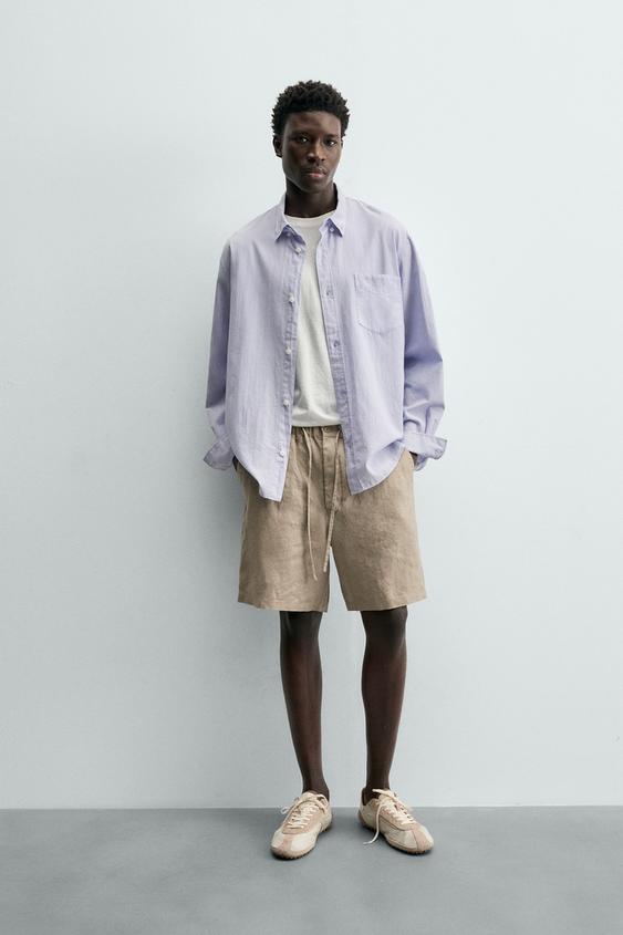 COTTON VOILE SHIRT - Lavender de Zara - Imagen 0