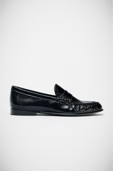 SOFT GATHERED LOAFERS - Black by Zara