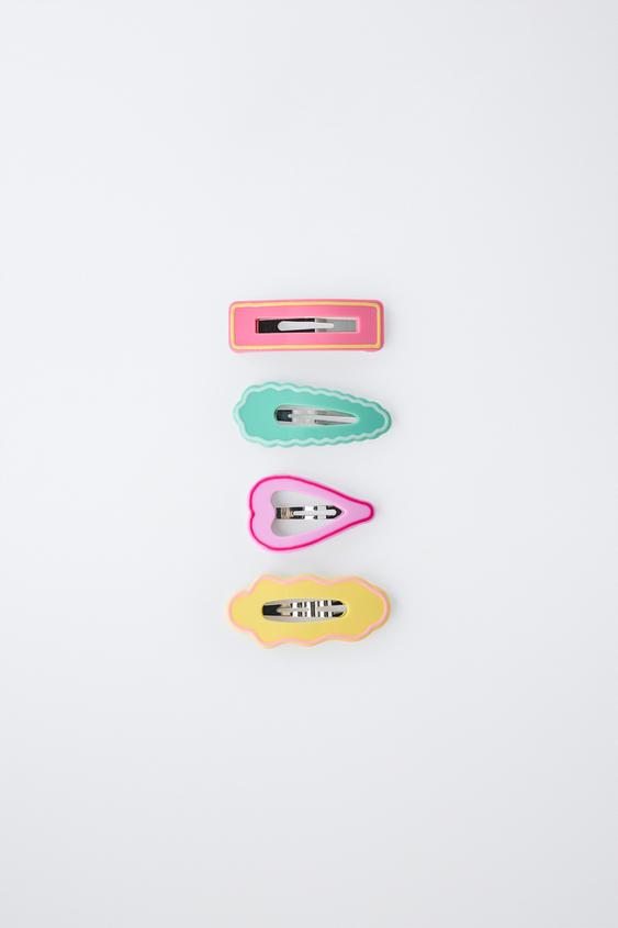 4-PACK OF SHAPED HAIR CLIPS - Multicoloured by Zara - Image 0