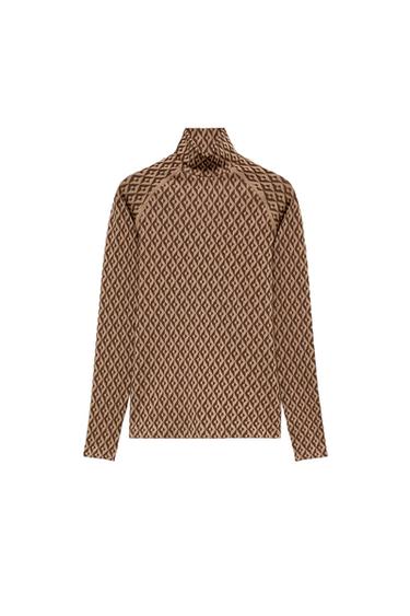 THERMOLITE® CORE 스키 컬렉션 심리스 자카드 보온 티셔츠 - Zara 샌드