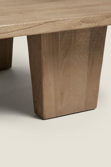ELM WOOD COFFEE CENTRE TABLE - Light beige by Zara - Image 3