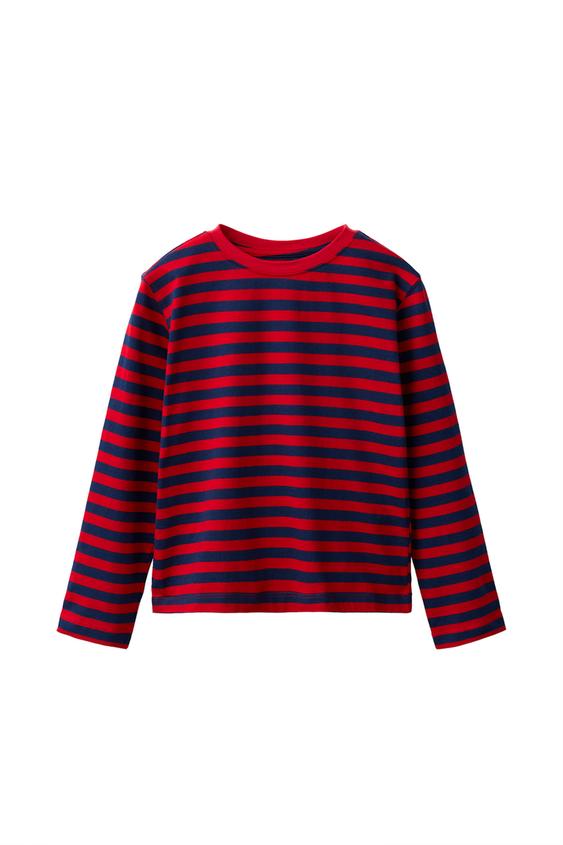 Zara LONG SLEEVE STRIPED T-SHIRT - Striped - Image 0