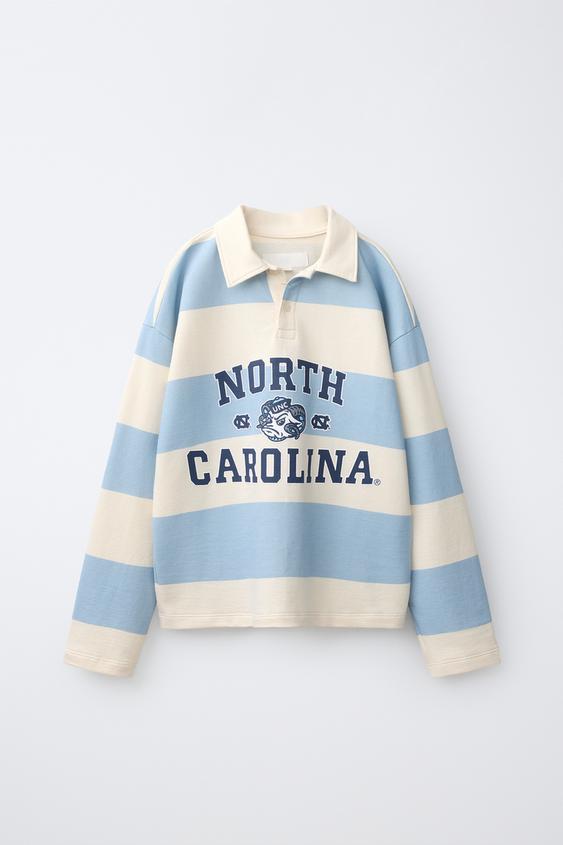 POLO HEAVY WEIGHT LISTRADA NORTH CALIFORNIA - Azul-celeste da Zara - Imagem 0